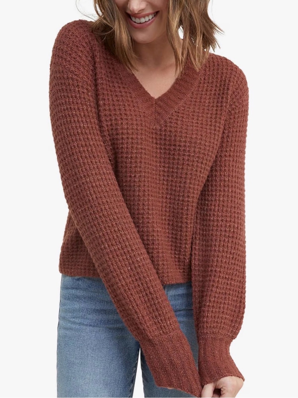 UpWest Boucle V-Neck Sweater